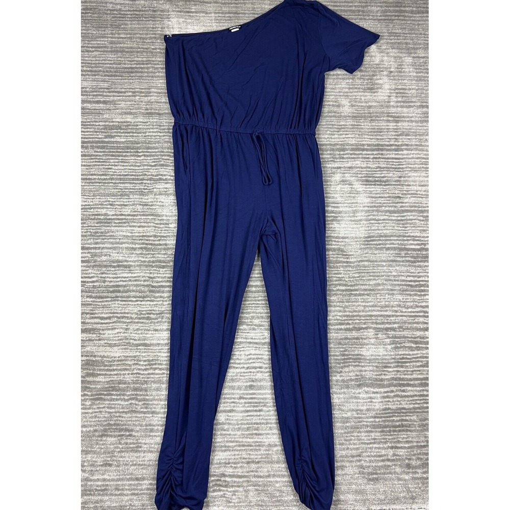 Heimish USA Jumpsuit Womens 3XL Blue Rayon Blend One‎ Shoulder